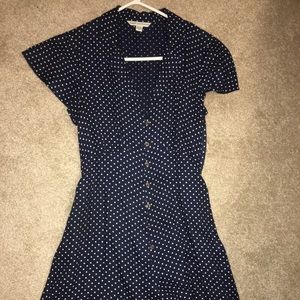 Navy pokadot romper
